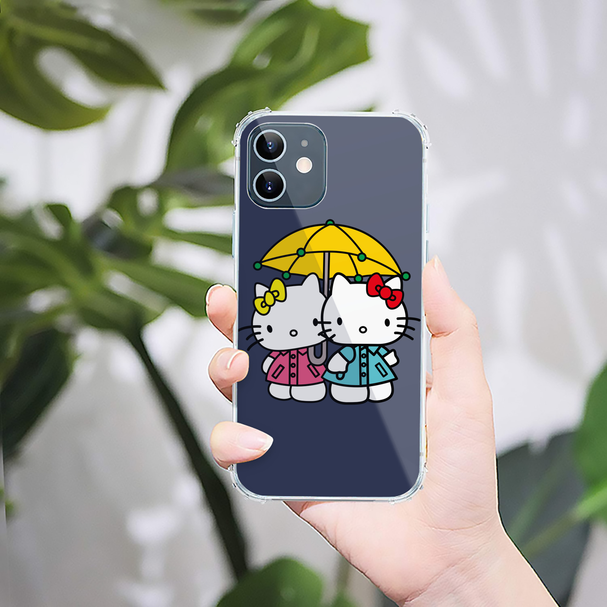 （画像用） Hello Kitty ハローキティ 【iPhone 12シリーズ対応】透明スマホケース（クリアソフトケース）